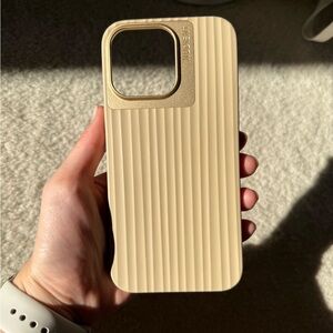 Nudient Bold iPhone 14 Pro Max Case in Linen Beige